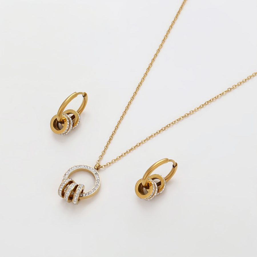 KAISA Jewelry Set Plaquée Or 14K-2