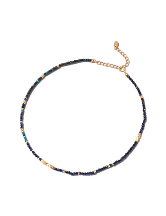 Celeste Lapis Beaded Necklace