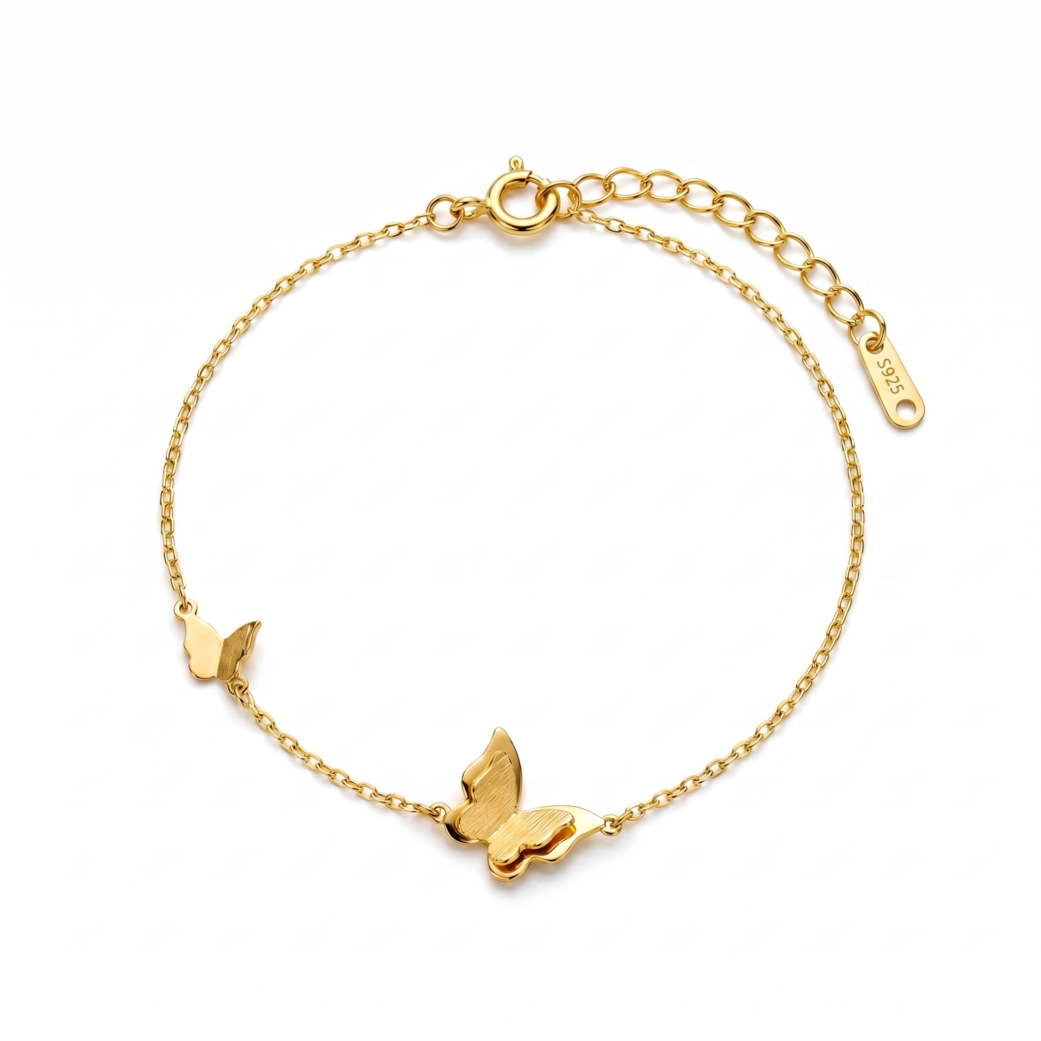 Gold Butterfly Bracelet 925 Sterling Silver 18K Gold Plated LAURRÈ