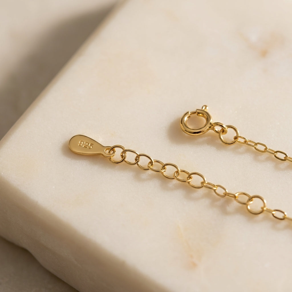 16K Gold Plated 925 Sterling Silver Big Bee Anklet-9