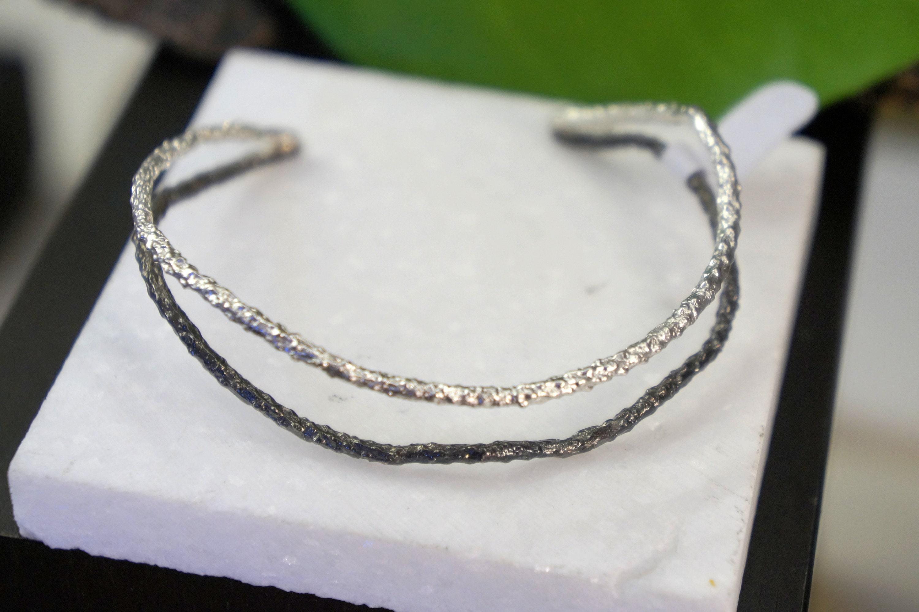 Real Twig Gold Cuff Bracelet, Handmade Nature Jewelry, Organic Forest Cuff, Unique Gift for Nature Lovers, 14K Gold Plated Brass-4