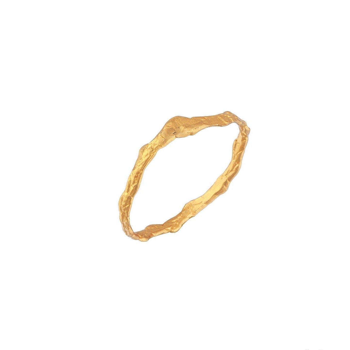 Dainty Juniper Gold Ring, Handmade Minimalist Jewelry, Organic Forest Band, Nature's Gift for Health & Resilience, Sterling Silver 925-2