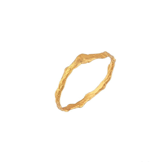 Dainty Juniper Gold Ring, Handmade Minimalist Jewelry, Organic Forest Band, Nature's Gift for Health & Resilience, Sterling Silver 925-2